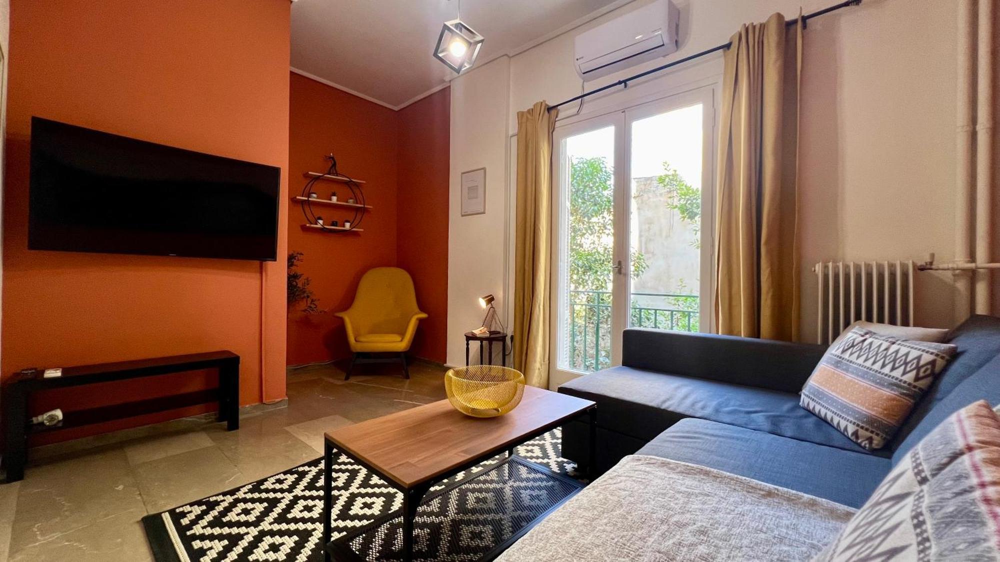 Modern & Cozy 51Sqm Apt In Thisseio Atenas Exterior foto